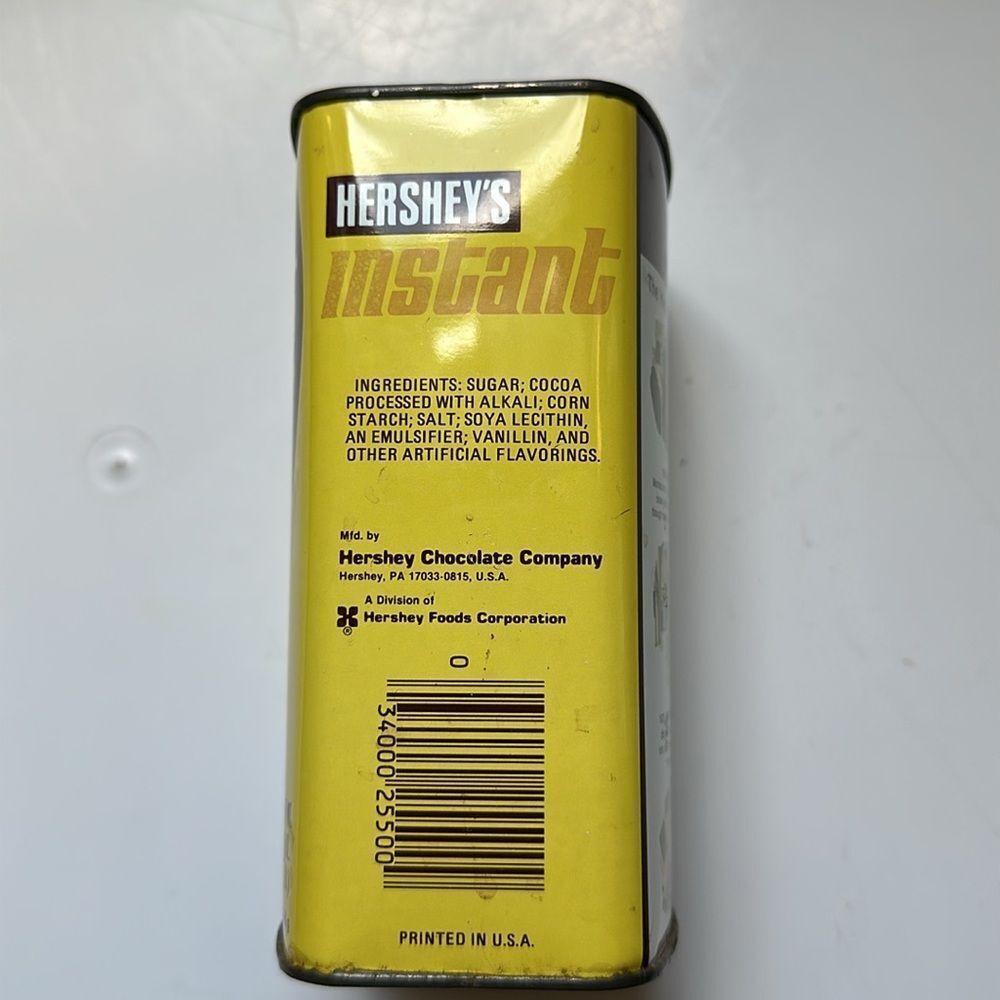 Vintage 70s Hershey's Instant Chocolate Drink Mix Tin - Picture 7 of 9